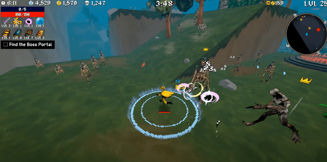 Megabonk character roster showing Fox, CL4NK, Ninja, and other playable characters